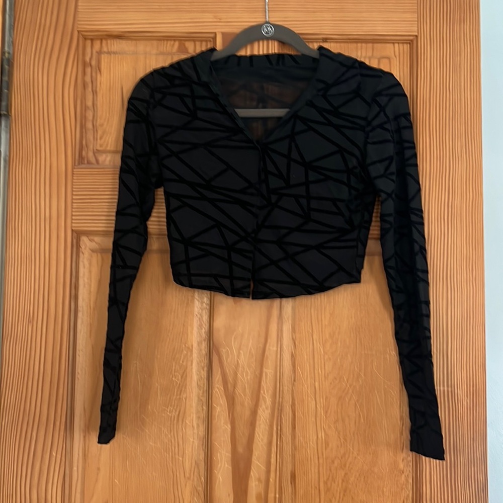 Black Sheer Long Sleeve